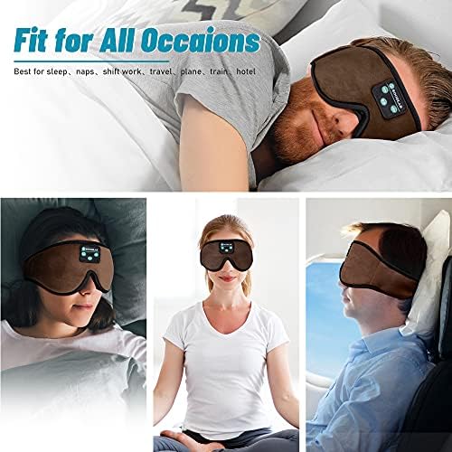 Boodlab Sleep Headphones Bluetooth Sleep Mask, 3D Sleep Eye Mask with Ultra-Thin HD Stereo Speakers Washable Adjustable