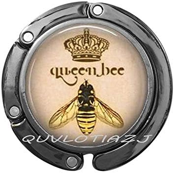Queen Bee в Чантата си Кука Насекоми Honeybee Royal Crown Чантата си Кука дамска Аксесоари Ключодържател,ot332 (A3)