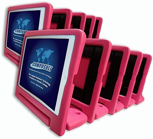 Защитен калъф Compusult EVA2 за iPad Air/Air2, 2017 iPad 9.7, 9.7 Pro и 2018 iPad 9.7 [10-Pack] (розов)