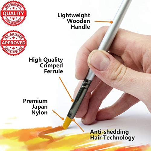 Premium Fine Detail Paint Brush Set of 15 pcs, Miniature Paint Brushes kit Small Малки Model Brushes for Acrylic Живопис,