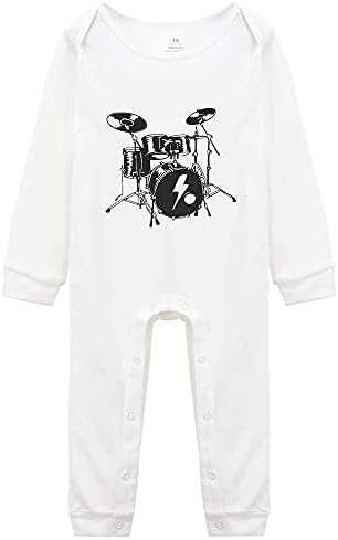 Baby Onesie Cool Барабани Drum Set Design Барабанистът Младенческий Гащеризон С Дълъг Ръкав Екипи Облекло