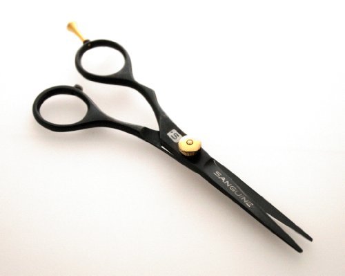Ножици за коса на лявата ръка/Фризьорски ножици За лявата ръка - 5.5 инча (черен)
