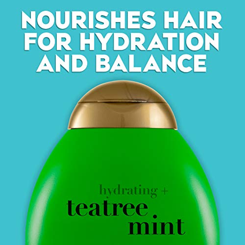 OGX Hydrating + Tea Tree Mint Conditioner, Подхранващ и Освежаващ Балсам за кожата на главата с масло от чаено дърво,