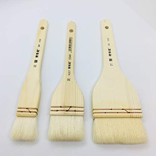 XDT Art Доставки 5249 Hake Paint Brush Artist Живопис Brushes Set 3Piece 1.18 in,2in,2.95 in Premium Коза, Акрилни Акварельное