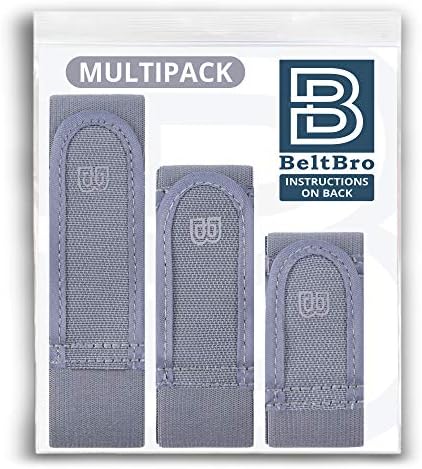 BeltBro Титан No Buckle Еластични Belt For Men — 3 Pack (S, M, L) — Подходящ за 1,5-инчов шлевок за колан, удобен и лесен