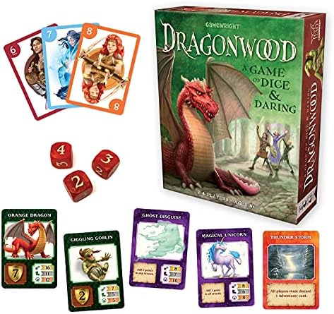 Gamewright Dragonwood Игра на зарове и Дръзка игра на дъска за Боядисана, 5