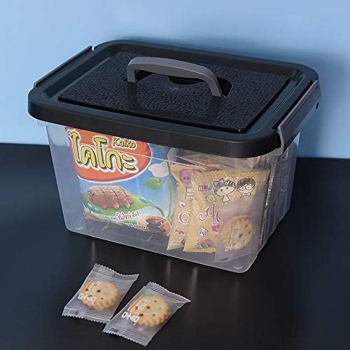 Обстнные Организиращите Кутии с Защелкивающимися Капаци, Малки Пластмасови чекмеджета за съхранение на 6 литра, 6 Опаковки