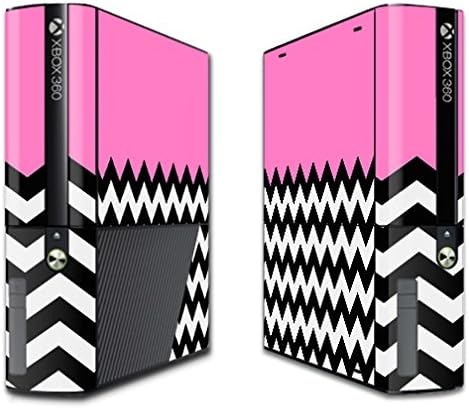 Защитно Vinyl Стикер MightySkins за Microsoft Xbox 360E (3rd Gen) Cover wrap Skins Sticker Pink Chevron