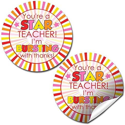 You 're A Star Fruit Ivan Тематични Teacher Appreciation Thank You Sticker Labels, 40 2 Party Circle Stickers by AmandaCreation,