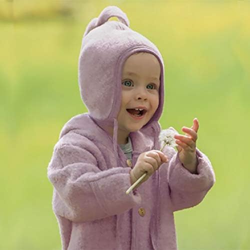 Ecoable Baby Зимна Шапка with Ties: Kid Детска Защита ушите Шапка 6-24 Месеца, Органична е Мериносова Вълна Руно