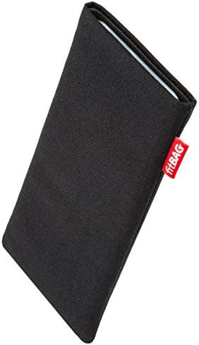fitBAG Rave Black Custom Tailored Sleeve for Samsung Galaxy S20 | Произведено в Германия | Fine Suit Fabric Pouch case Cover with Microfibre Подплата for Display Cleaning