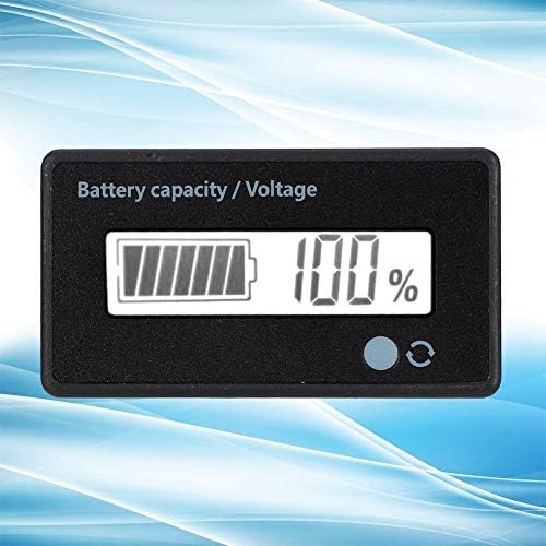 Binyalir Battery Meter, Battery Capacity Battery Monitor Capacity Display Sound-Light Аларма LCD Display for Ebike Скутер(White)