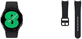 SAMSUNG Galaxy Watch 4 40mm Smartwatch с тракера ECG Monitor Tracker LTE US Version, Черен Силиконов Каишка Samsung Watch Band