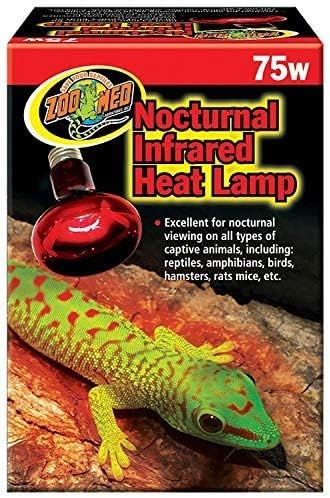 Zoo Med Нощен Инфрачервена Топлинна лампа 50 W - Опаковка от 3 броя