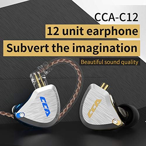 CCA C12 in Ear Monitor, 5BA+1DD Балансирани Якорные Устройства HiFi Bass in Ear Слушалки Слушалки намаляване на шума Слушалки Цинк Сплав Слушалки с Подвижен кабел Универсален-Fit 0.75 мм 2