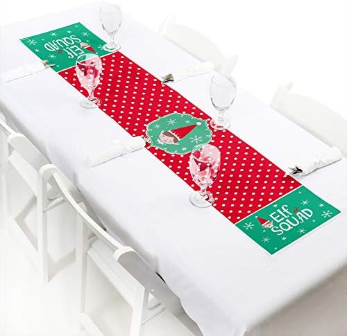 Big Dot of Happiness Elf Squad - Petite Kids Elf Christmas and Birthday Party Paper Table Runner - 12 х 60 инча