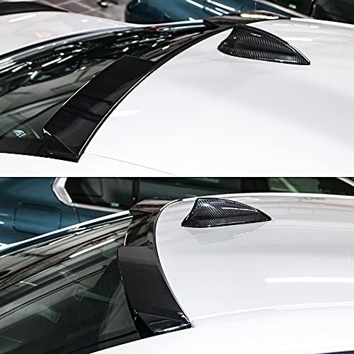 Rolling Gears Gloss Black Painted ABS Заден спойлер на покрива е Съвместим с 2019-21 BMW G20 3-Series Sedan и G80 M3 Sedan (M-Type)