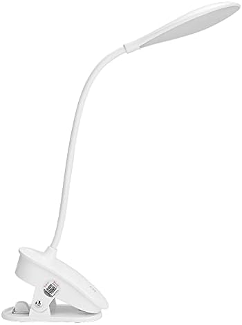 Pelnotac White Light Reading LED, Технологична Light with USB LED Desk Lamp, Touch Switch with USB 3 Modes of Lights(Елиптичен