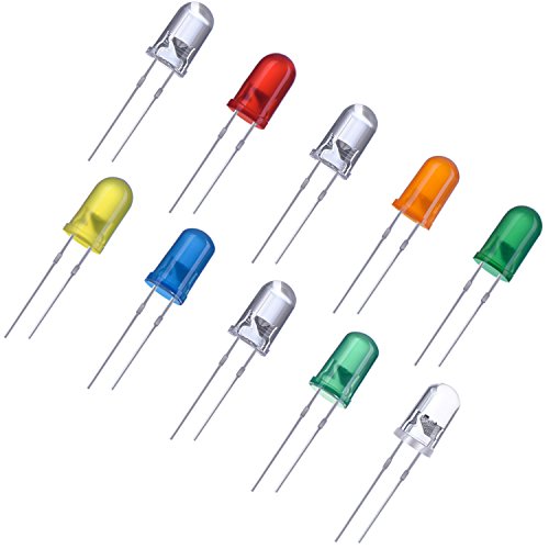 100 бр. Прозрачни led лампи, Led крушки, 5 мм (многоцветен)