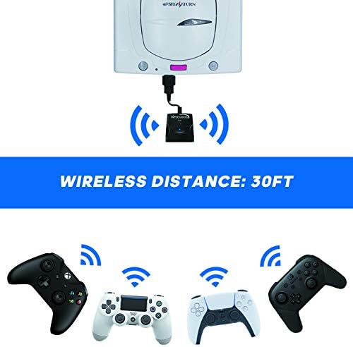 Безжичен Контролер Bluetooth Адаптер за конзолата Sega Saturn, Да PS4/Xbox One/Switch Pro Контролер Играе Ретро Конзола