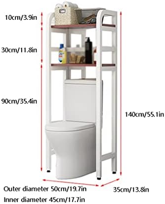 WQXD Практичен рафт за тоалетна 2-ярусная, спестяване на пространство Подови Горната полици За съхранение на Ъглов Шкаф в Банята Перална машина, Кухня с Балкон (Цвят :