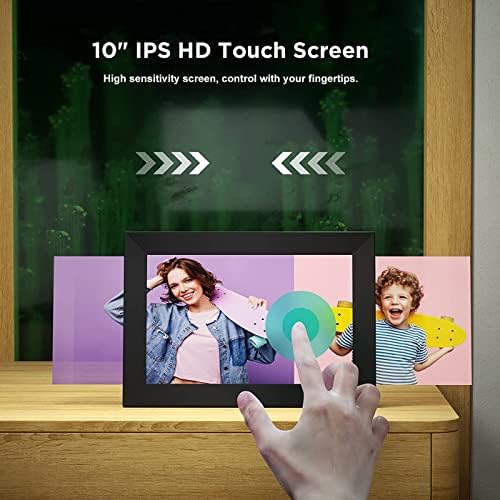 FRAMEO Smart Digital Picture Frame Cloud WiFi 10.1 Инчов HD 1280x800 IPS Touch Screen Digital Frame with 16GB Storage