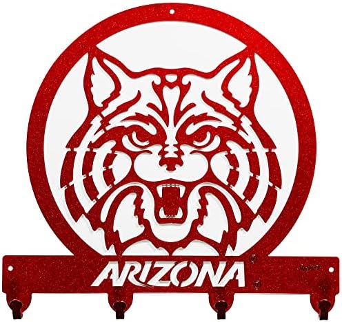 SWEN Products Arizona дивите котки Metal Key Chain Hanger - Титуляр на каишка (червен)