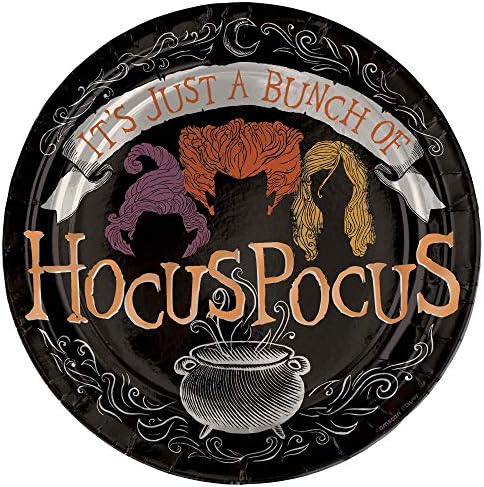 Halloween Hocus Pocus Кръгли балони чинии, 7 - 8 бр.