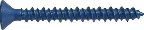 Hillman Fastener 41567 Blue Flat-Head Phillips Concrete Screw Anchor, 3/16 x 2-1/4, 20 бр.