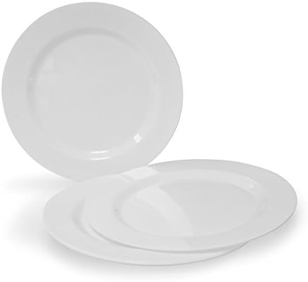 СЛУЧАИ 50 чинии Пакет (25 гости)-Тяжеловесная Сватба парти за Еднократна употреба Пластмасови чинии Набор от -25 x 10.5