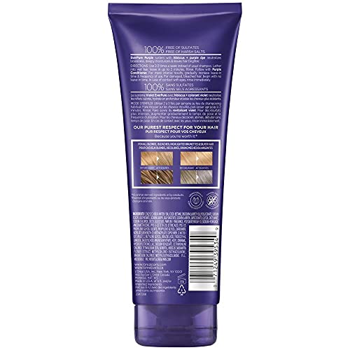 L ' Oreal Paris EverPure Sulfate Free Brass Toning Purple Shampoo за светли, белина, сребрист или кафяв мелированных коса,