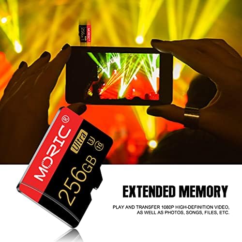 256GB Micro SD Карта High Speed Class 10 с SD Адаптер за Карта с памет за смартфони и съвместими устройства