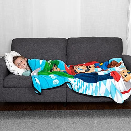 Franco Kids Bedding Super Soft Plush Micro Raschel Одеяло, 62 инча x 90 см, Марио