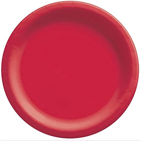 Ярки Яблочно - Червени Хартиени Чинии, 20 карата | Party Tableware, 10
