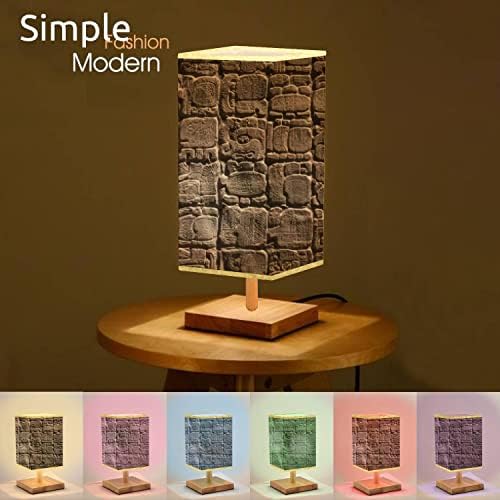 Dimmable Table Lamp The Mayan Alphabet Hieroglyph or Glyph Writing System Found in Copan USB Нощно Lamp/ Минималистичен