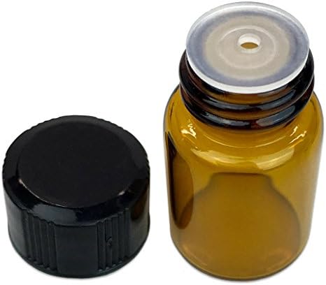 Beauticom 2ML Амбър стъклен флакон с 12 парчета - за етерични масла, ароматерапия, аромати, серуми, душове, с редуктор