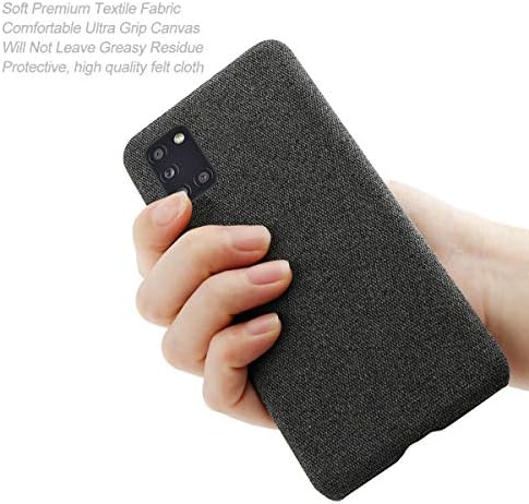 SHUNDA Калъф за Samsung Galaxy A31, Ултра Тънък Филц, Плат Анти-Пръстови отпечатъци Защитен Калъф за Samsung Galaxy A31