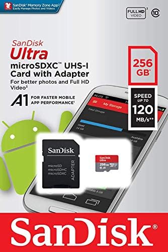 SanFlash Ultra 256GB microSDXC Работи за Verykool s450 Onyx тестван Сигурен плюс гарантирани потребителски формат (A1/C10/U1/8k/120MBs)