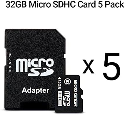 Micro Center 32GB Class 10 Micro SDHC Flash Memory Card with Adapter for Mobile Device Storage Phone, Tablet, Drone &
