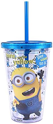 Silver Buffalo DM8917 Universal Despicable Me All Over Minions Plastic Jumbo Cold Cup, 32 грама, Многоцветен