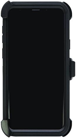 WallSkiN Turtle Series Belt Clip Cases for Galaxy S9 Plus / S9+ (6.2), 3-слойный през Целия живот защитен калъф за цялото тяло, Кобур, поставка, Удар, падане, Защита от прах - Черен/Черен