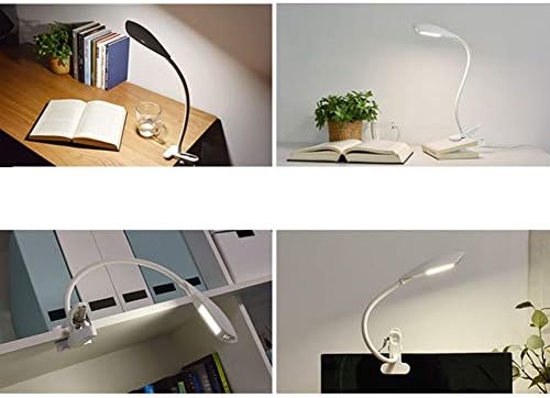 skko Reading Светлини Table Lamp LED Clip On Reading Desk Light Book Desk Lamp USB-Rechargeable Study for Reading Office