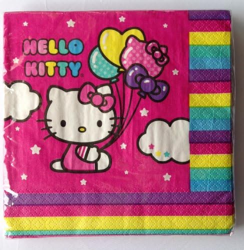 Hello Kitty Балон Rainbow 16 Големи 2-слойных празнични салфетки