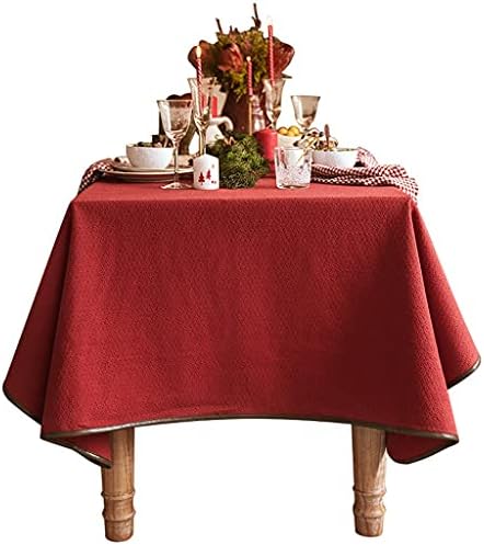 KLHHG Американския Червен Празник Сватба Скандинавски покривки за маси, Плат Памук, Лен, Жакард Правоъгълна покривка (цвят : A, размер : 110x110 см)
