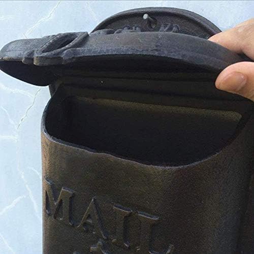Чин Бордюрный Заключване за Сигурност Пощенска Кутия, монтиран на Стената, Пощенски Кутии, Пощенска Кутия - Чугун, Ковано