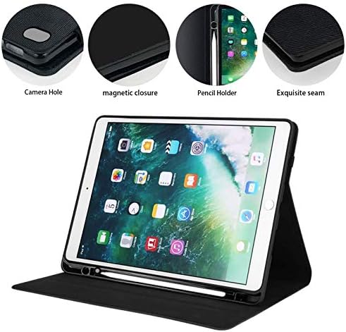 Memoly Case for iPad 10.2 инчов 8th / 7th Generation Case with Молив Holder Multi-Angle Smart Stand Cover Case,Auto Wake/Sleep
