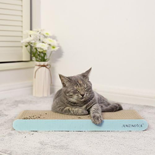 AMZNOVA Cat Scratcher, Когтеточка, Здрав Перерабатываемый Картон с котешка мента, Серия цвята, 7 цвята, 2 размера