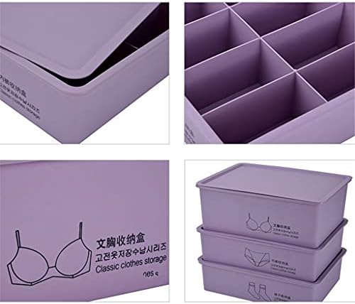 WYBFZTT-188 3-piece Set Storage Box Underwear Divider Lidded Closet Organizer Storage Organizer Box Cover Drawer Organizer (Цвят : C размер : както е показано на фигурата)
