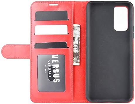 Калъф за мобилен телефон Отличен за Huawei Honor 30S R64 Texture Single Horizontal Flip Protective Case with Holder & Card Slots & Портфейла& Photo Frame(черен) (Цвят : червен)
