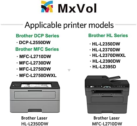 MxVol Съвместим тонер касета и смяна на барабани блок за Brother TN760 DR730 DR 730 използват за HL-L2350DW MFC-L2750DW